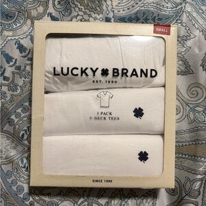 Lucky Brand White V-Neck Tees - 3 Pack